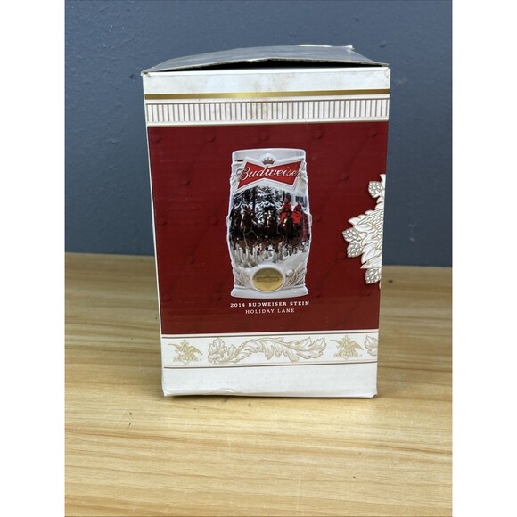 2014 Budweiser Holiday Stein "Holiday Lane" New In Box w/COA - Picture 10 of 13